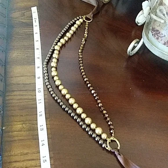 NWOT Stunning Chocolate Multi Strands Beaded Necklace - Picture 14 of 17